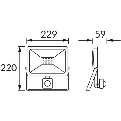 Strühm Kroma naświetlacz 50 W 4200K szary 03607
