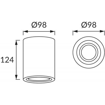 Strühm Hary lampa podsufitowa 1x35 W biała 03711