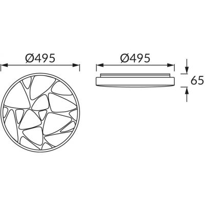 Strühm Mineral plafon 1x48 W czarny 03726