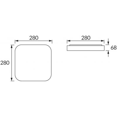 Strühm Adis plafon 1x20 W biały 03754