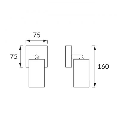 Strühm Manam kinkiet 1x35 W czarny 03763