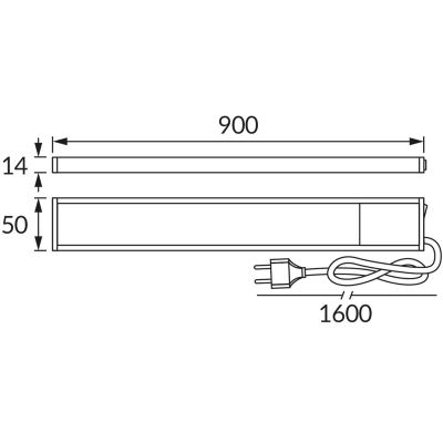 Strühm Tamara lampa podszafkowa 1x15 W srebrna 03796