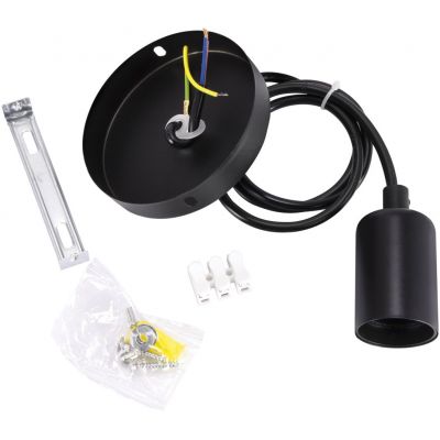 Strühm Uno lampa wisząca 1x40 W czarna 03811