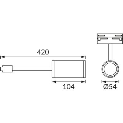 Strühm Megan lampa do szynoprzewodów 1x35 W czarny 03815
