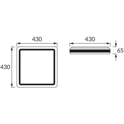 Strühm Aurelia plafon 1x48 W biały-czarny 03817