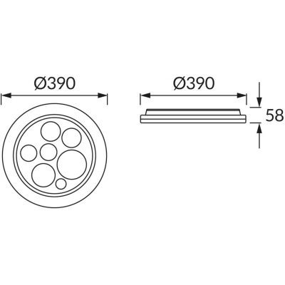 Strühm Drops plafon 1x24 W biały 03865