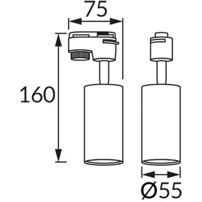 Strühm Sofia lampa do szynoprzewodów 1x35 W czarny 04082
