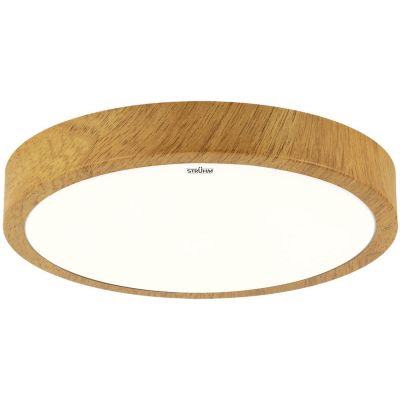 Strühm Atut plafon 1x18 W biały-drewno 04149