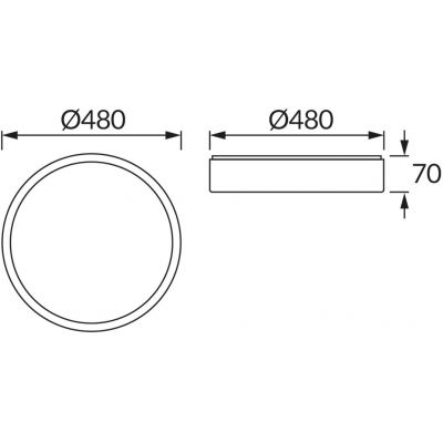 Strühm Atut plafon 1x36 W dąb 04153