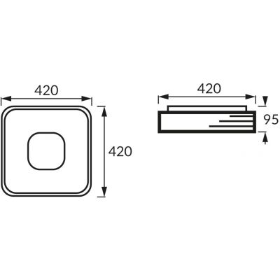 Strühm Librus plafon 1x24 W czarny-złoty 04167
