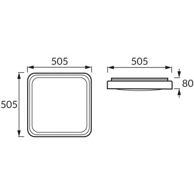 Strühm Laguna plafon 1x48 W biały-czarny 04170