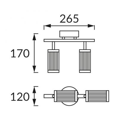 Strühm Frida lampa podsufitowa 2x35 W biała/chrom 04200