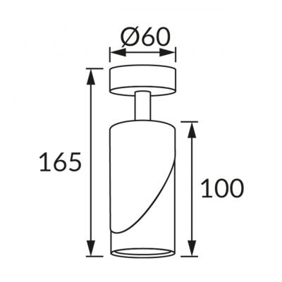 Strühm Zebra kinkiet 1x35 W biały/czarny 04212