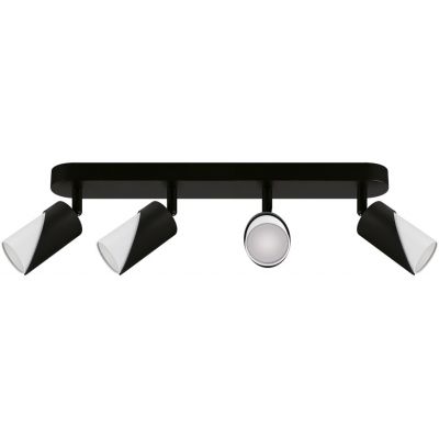 Strühm Zebra lampa podsufitowa 4x35 W biała-czarna 04215