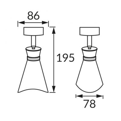 Strühm Loreta kinkiet 1x35 W biały/chrom 04218