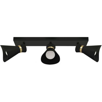 Strühm Loreta lampa podsufitowa 3x35 W czarna/złota 04223