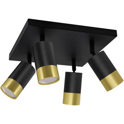 Strühm Puzon lampa podsufitowa 4x35 W czarna-złota 04282