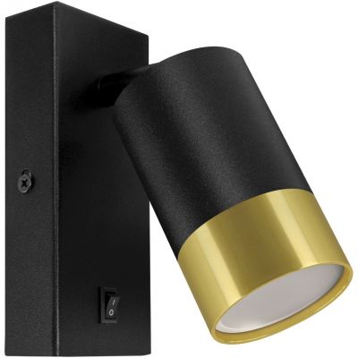Strühm Puzon kinkiet 1x35 W czarny/złoty 04286