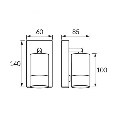 Strühm Puzon kinkiet 1x35 W czarny/złoty 04286
