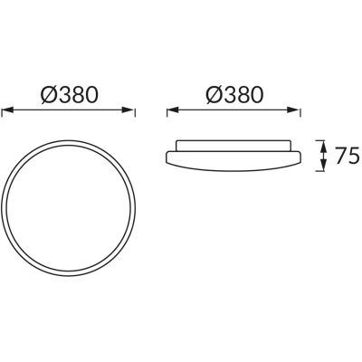 Strühm Linus plafon 1x24 W biały-złoty 04348