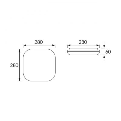 Strühm Feta plafon zewnętrzny 1x24 W biała 04359