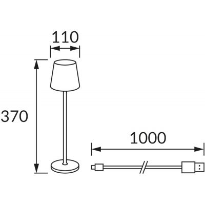 Strühm Toga lampa stołowa 1x2 W czarna 04368