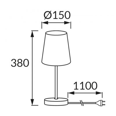 Strühm Fatima lampa stołowa 1x40 W czarna 04830