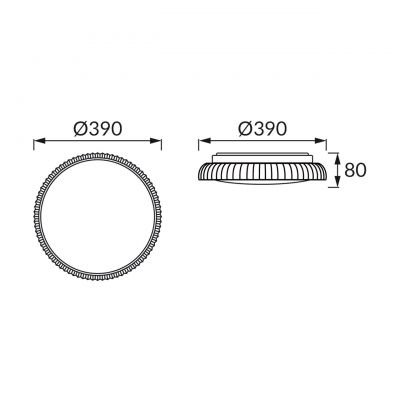 Strühm Sinus plafon 1x24 W biały 04872