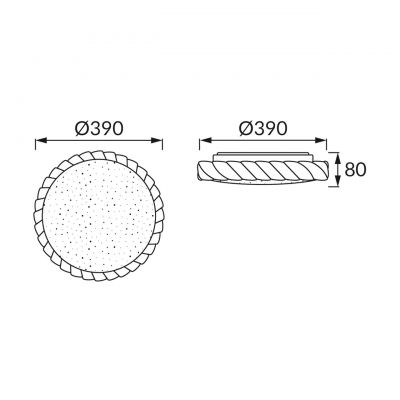 Strühm Fala plafon 1x24 W biały 04874