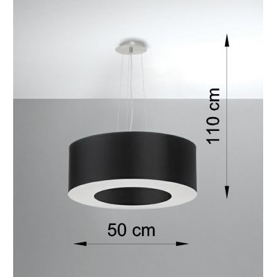 Sollux Lighting Saturno lampa wisząca 5x60W czarna/biała SL.0748