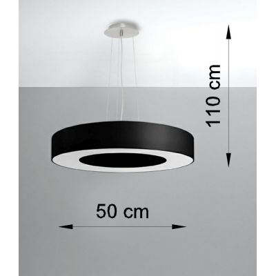 Sollux Lighting Saturno Slim lampa wisząca 5x60W czarna/biała SL.0750