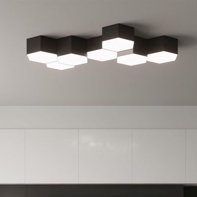 Sollux Lighting Sunde plafon 2x60W czarny/biały SL.1060