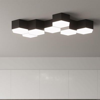 Sollux Lighting Sunde plafon 2x60W czarny/biały SL.1061