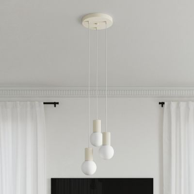 Sollux Lighting Halo lampa wisząca 3x8 W biała-beżowa SL.1720