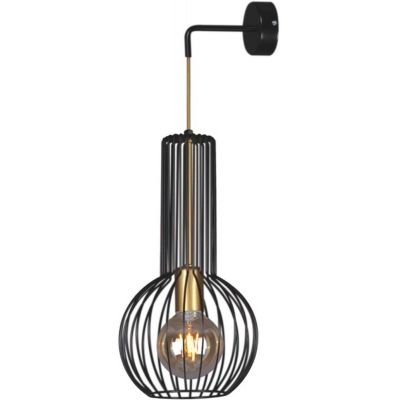 Kaja Arvi Black kinkiet 1x60W czarny/złoty K-4523