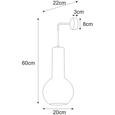 Kaja Arvi Black kinkiet 1x60W czarny/złoty K-4523