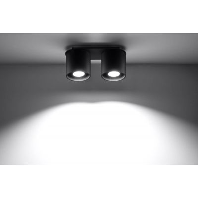 Sollux Lighting Orbis lampa podsufitowa 2x40W czarna SL.0054