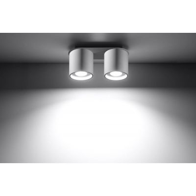 Sollux Lighting Orbis lampa podsufitowa 2x40W biała SL.0056