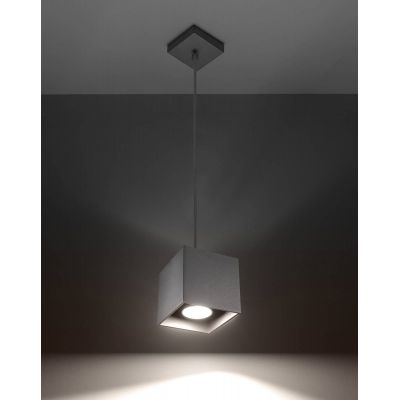 Sollux Lighting Quad 1 lampa wisząca 1x40W szara SL.0061