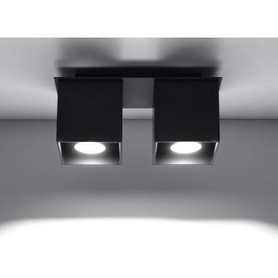 Sollux Lighting Quad lampa podsufitowa 2x40W czarna SL.0063