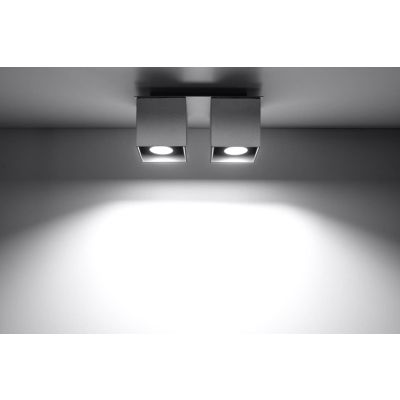 Sollux Lighting Quad 2 lampa podsufitowa 2x40W szara SL.0064