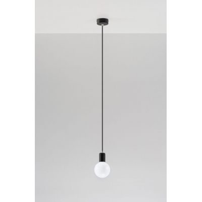 Sollux Lighting Edison lampa wisząca 1x60W czarna SL.0152