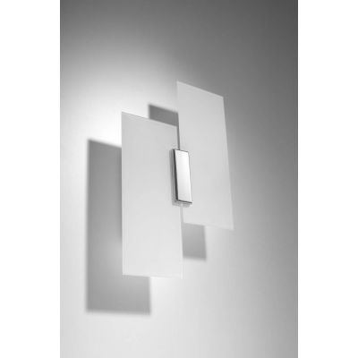 Sollux Lighting Fabiano kinkiet 2x60W chrom/biały SL.0197