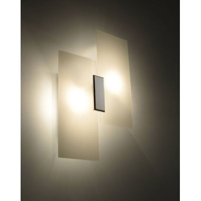 Sollux Lighting Fabiano kinkiet 2x60W chrom/biały SL.0197