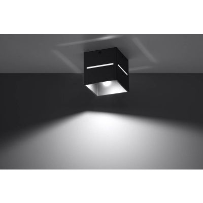 Sollux Lighting Lobo lampa podsufitowa 1x40W czarna SL.0207
