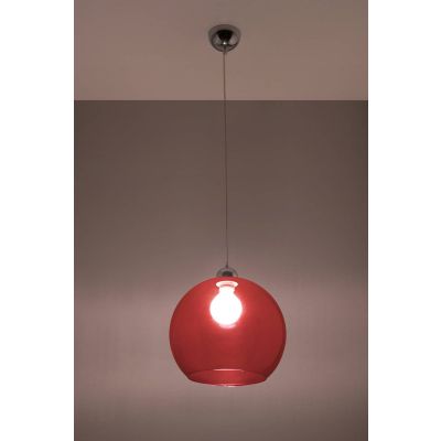 Sollux Lighting Ball lampa wisząca 1x60W czerwona SL.0253