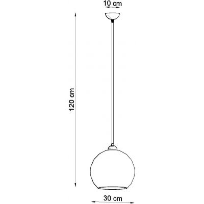 Sollux Lighting Ball lampa wisząca 1x60W zielona SL.0254