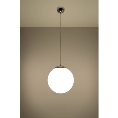Sollux Lighting Ugo 30 lampa wisząca 1x60W biała/chrom SL.0264