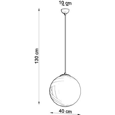 Sollux Lighting Ugo lampa wisząca 1x60W chrom/biała SL.0265