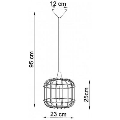 Sollux Lighting Celta lampa wisząca 1x60W czarna SL.0296